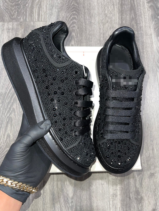 Alx mcqueen black sparkle trainer